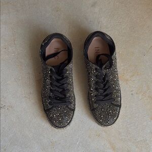 INC International Concepts Black and Silver Studded Sneakers